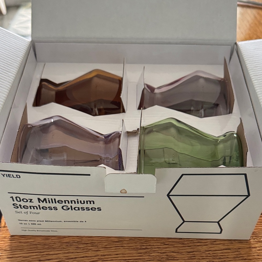Yield 10oz Millennium Stemless Glasses Set
